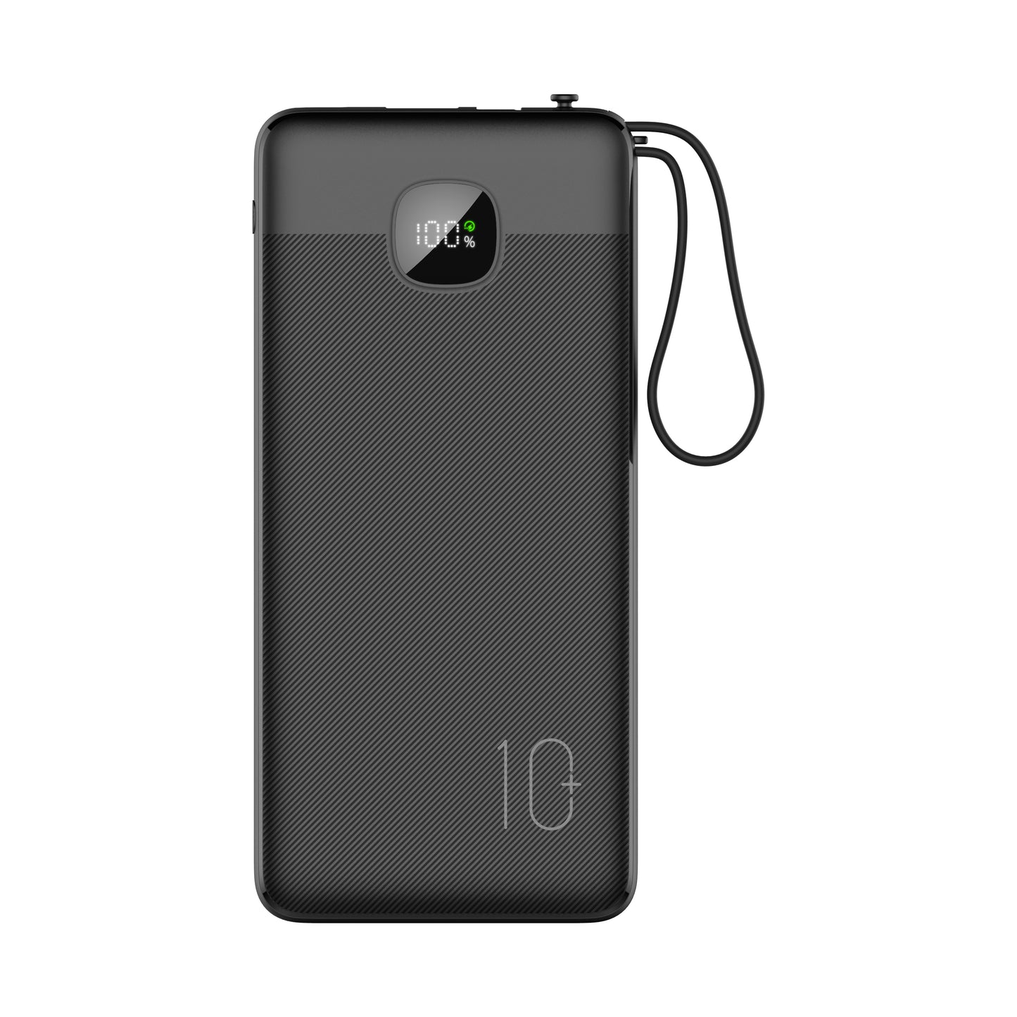Powerbank 20.000 mAh mit integriertem USB-C-, USB-A- & Lightning-Kabel – Externer Akku mit Display und Schnellladefunktion
