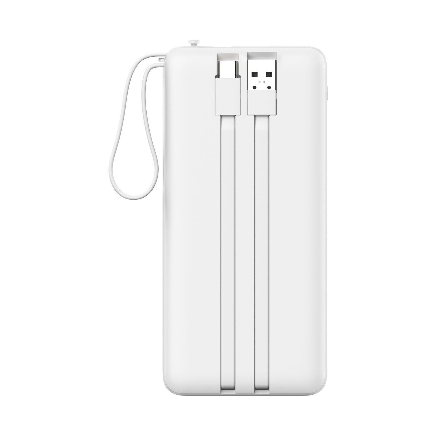 Powerbank 20.000 mAh mit integriertem USB-C-, USB-A- & Lightning-Kabel – Externer Akku mit Display und Schnellladefunktion