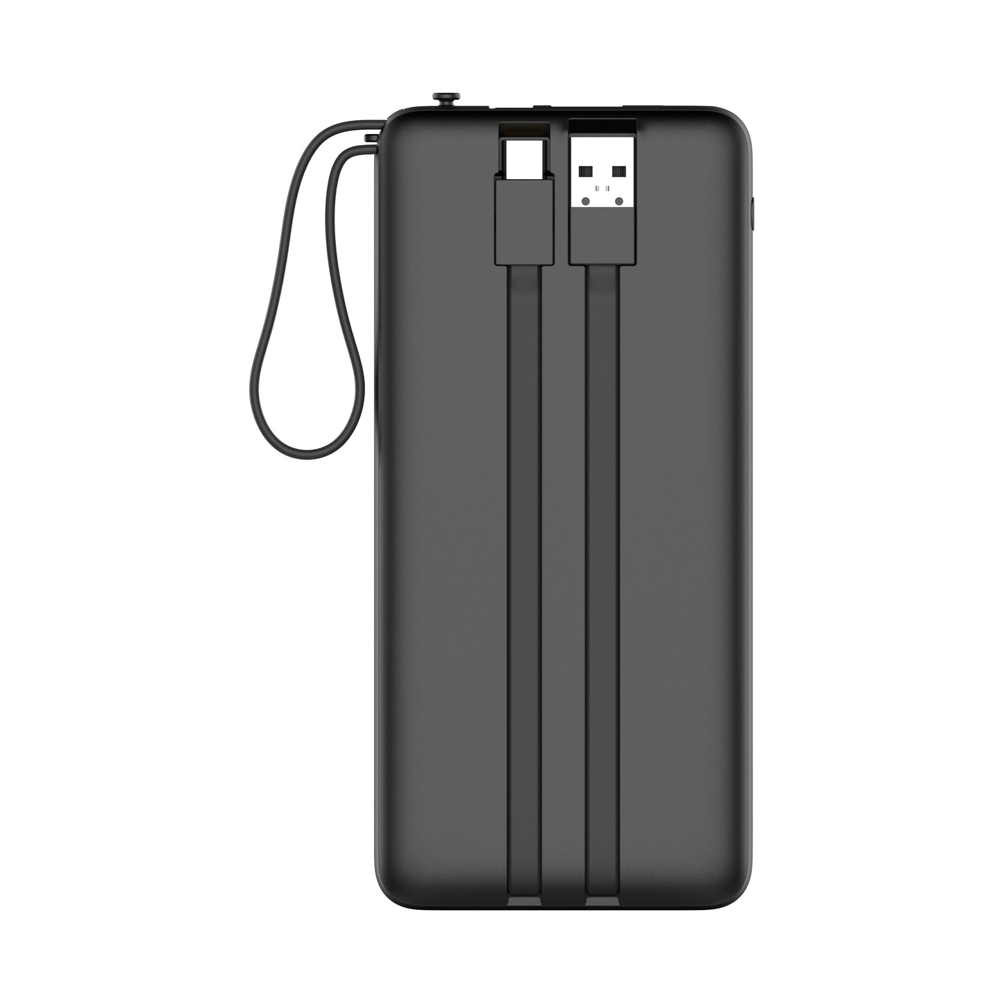 Powerbank 20.000 mAh mit integriertem USB-C-, USB-A- & Lightning-Kabel – Externer Akku mit Display und Schnellladefunktion