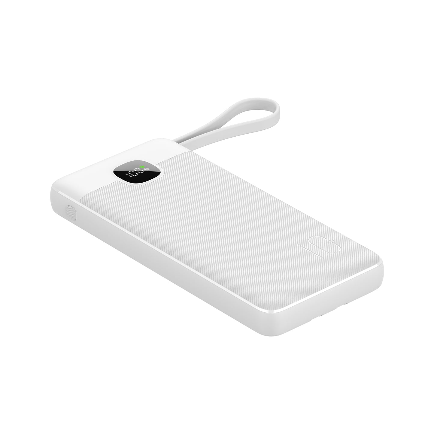 Powerbank 20.000 mAh mit integriertem USB-C-, USB-A- & Lightning-Kabel – Externer Akku mit Display und Schnellladefunktion