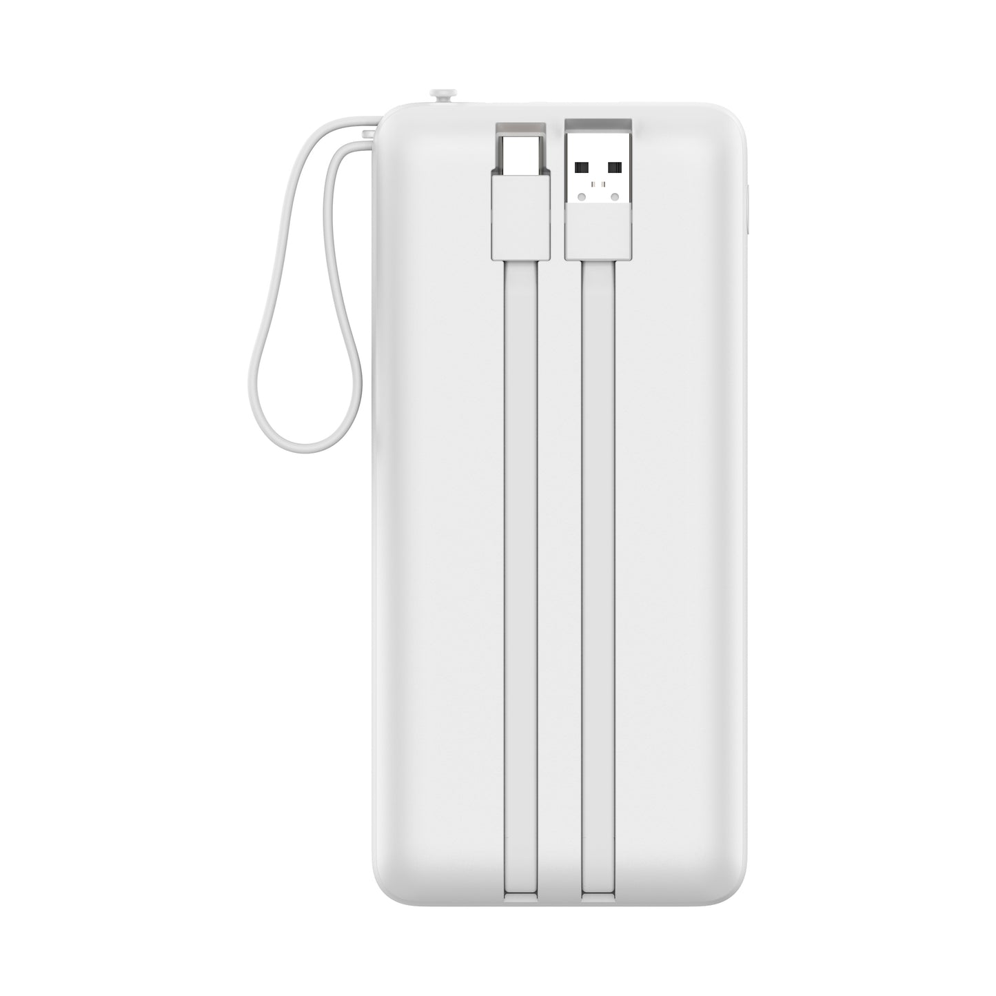 Powerbank 20.000 mAh mit integriertem USB-C-, USB-A- & Lightning-Kabel – Externer Akku mit Display und Schnellladefunktion