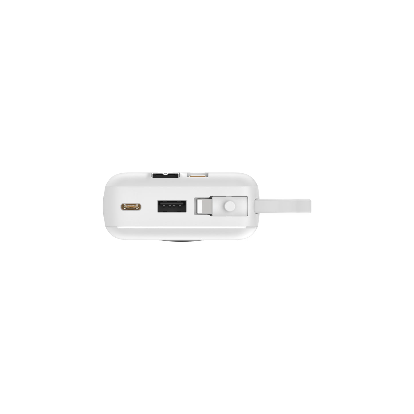 Powerbank 20.000 mAh mit integriertem USB-C-, USB-A- & Lightning-Kabel – Externer Akku mit Display und Schnellladefunktion