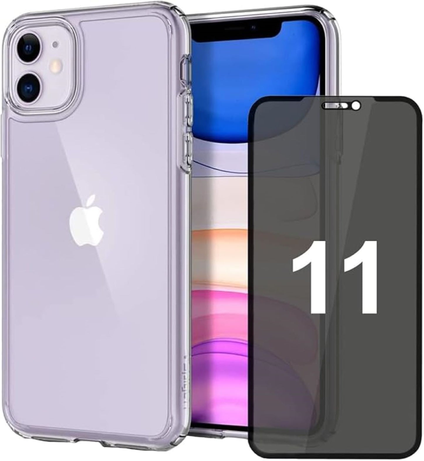 Hülle für iPhone Handyhülle Transparent, durchsichtig Schutzhülle, iPhone Clear Case, Stoßfest, Kratzfest mit Displayschutz