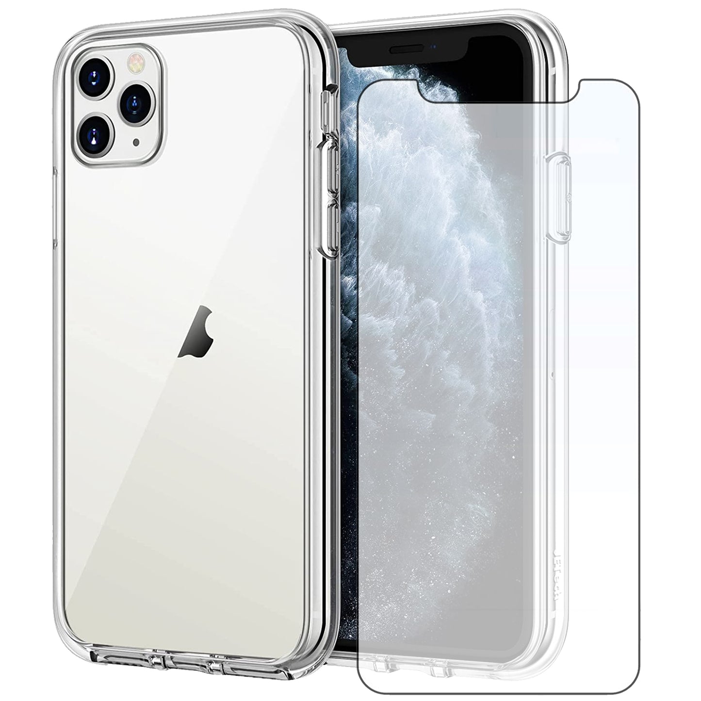 Hülle für iPhone Handyhülle Transparent, durchsichtig Schutzhülle, iPhone Clear Case, Stoßfest, Kratzfest mit Displayschutz