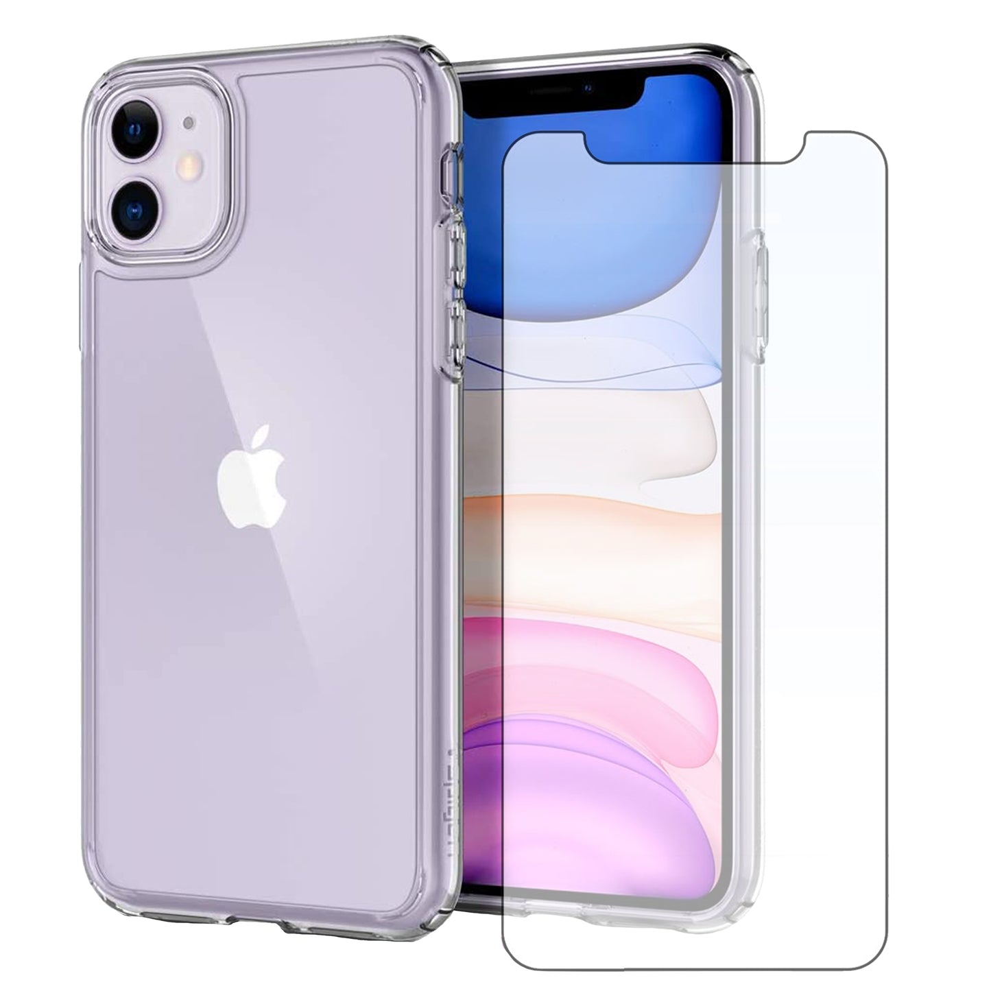 Hülle für iPhone Handyhülle Transparent, durchsichtig Schutzhülle, iPhone Clear Case, Stoßfest, Kratzfest mit Displayschutz