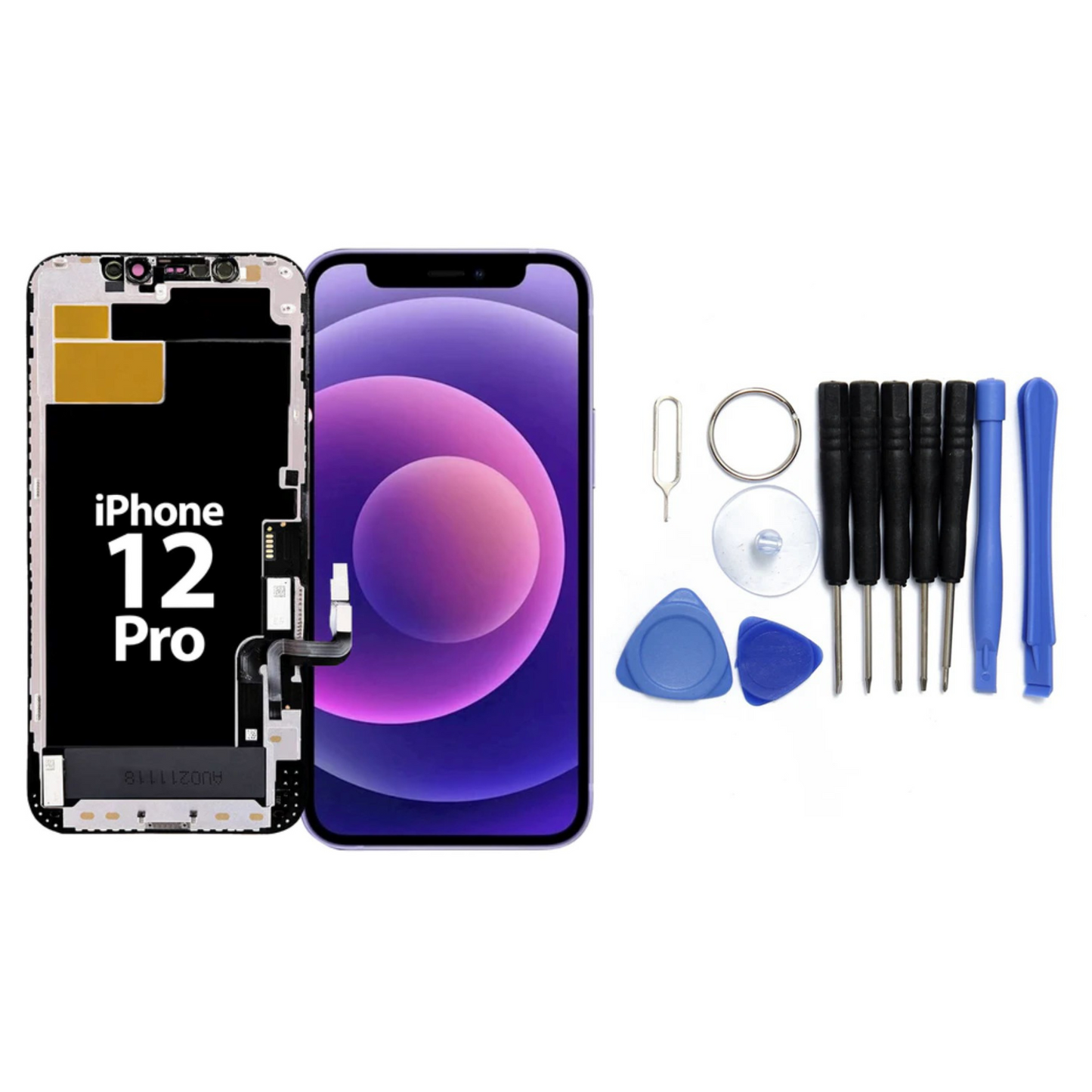Display für iPhone Ersatzdisplay, Ersatzbildschirm mit 3D Touch, Digitizer & Rahmen – LCD/OLED Display für iPhone   für  16, 15, 14, 13, 12, 11, Pro & Pro Max, optional mit Werkzeugset