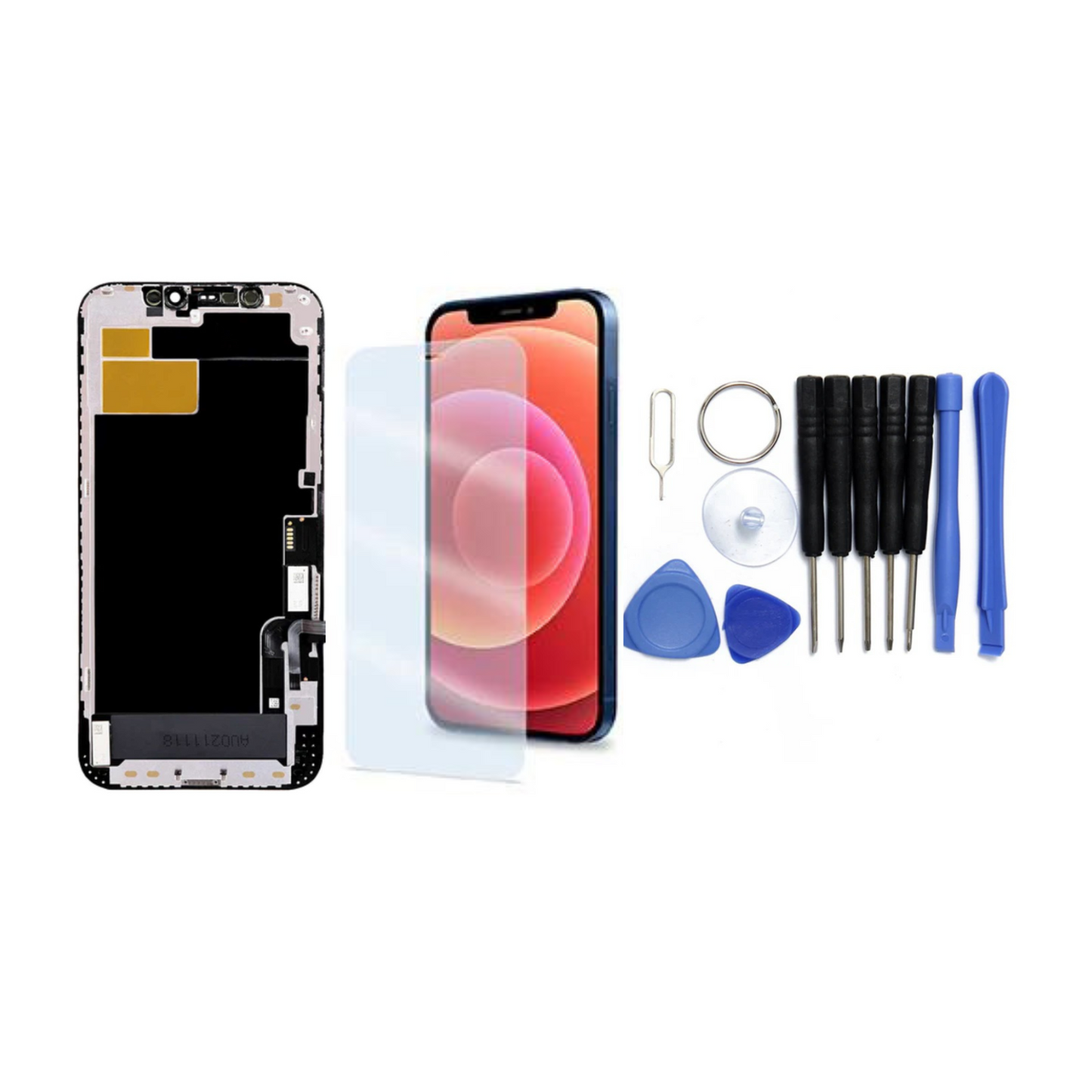 Display für iPhone Ersatzdisplay, Ersatzbildschirm mit 3D Touch, Digitizer & Rahmen – LCD/OLED Display für iPhone   für  16, 15, 14, 13, 12, 11, Pro & Pro Max, optional mit Werkzeugset