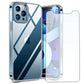 Hülle für iPhone Handyhülle Transparent, durchsichtig Schutzhülle, iPhone Clear Case, Stoßfest, Kratzfest mit Displayschutz