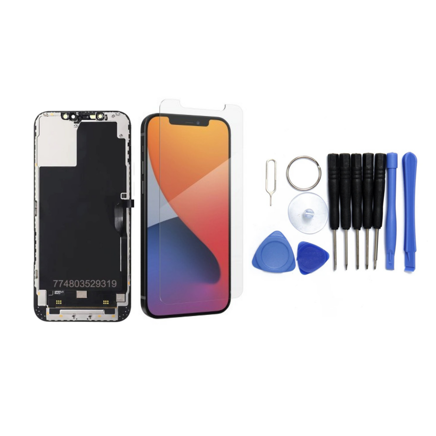 Display für iPhone Ersatzdisplay, Ersatzbildschirm mit 3D Touch, Digitizer & Rahmen – LCD/OLED Display für iPhone   für  16, 15, 14, 13, 12, 11, Pro & Pro Max, optional mit Werkzeugset
