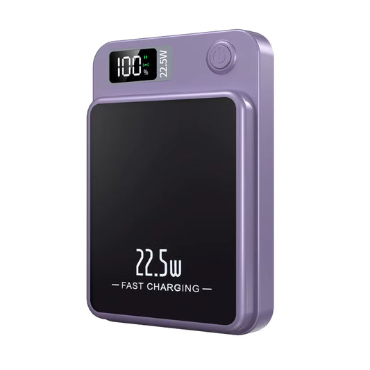 Magnetische Powerbank kompatibles  MagSafe-Ladegerät mit USB-C &USB-A für iPhone & Smartphones