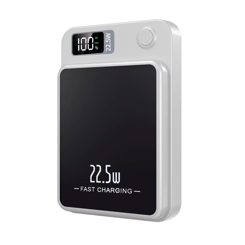 Magnetische Powerbank kompatibles  MagSafe-Ladegerät mit USB-C &USB-A für iPhone & Smartphones
