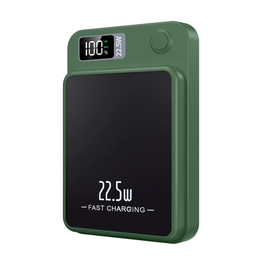 Magnetische Powerbank kompatibles  MagSafe-Ladegerät mit USB-C &USB-A für iPhone & Smartphones