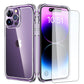 Hülle für iPhone Handyhülle Transparent, durchsichtig Schutzhülle, iPhone Clear Case, Stoßfest, Kratzfest mit Displayschutz