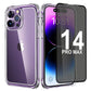 Hülle für iPhone Handyhülle Transparent, durchsichtig Schutzhülle, iPhone Clear Case, Stoßfest, Kratzfest mit Displayschutz