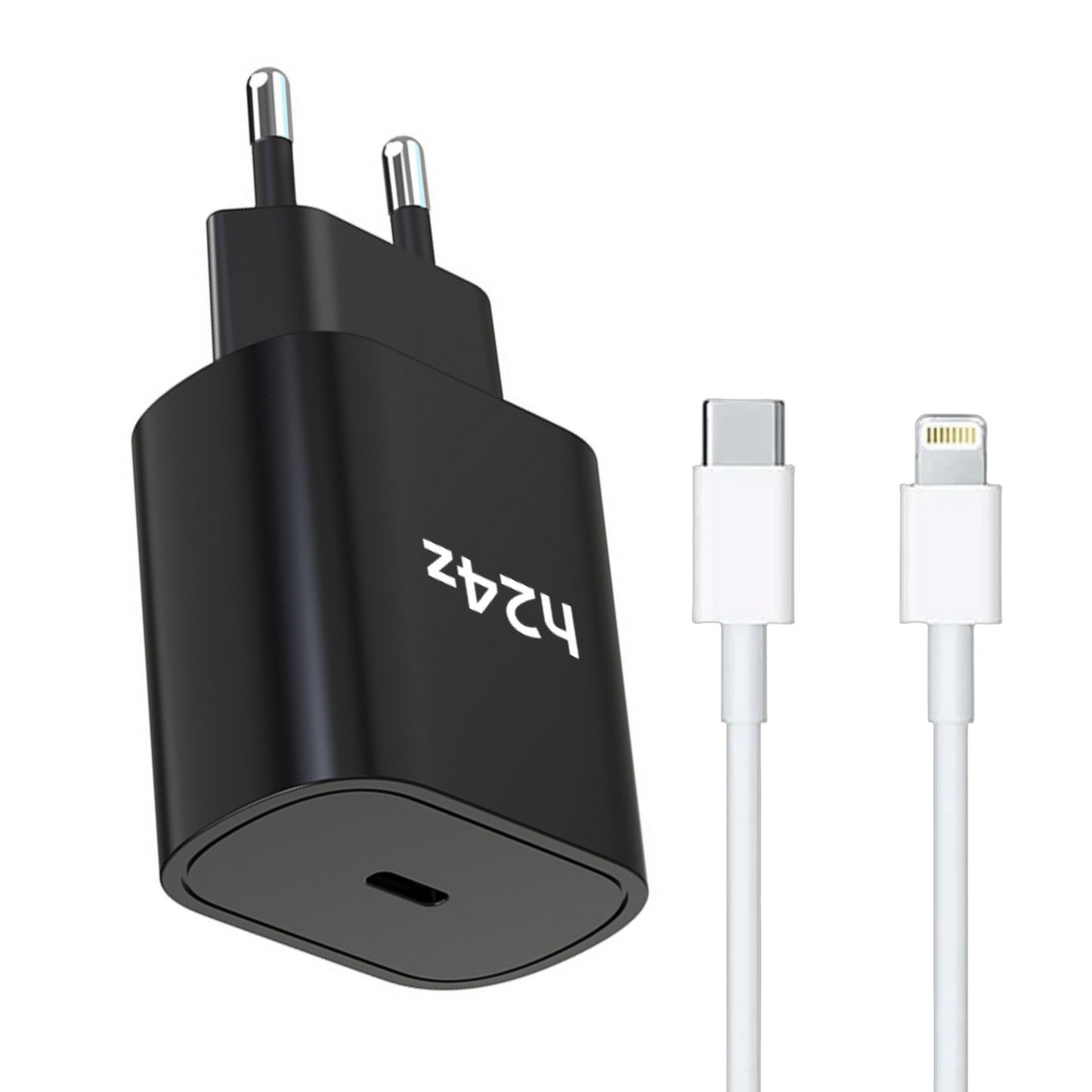 25W USB-C Schnellladegerät mit USB-C oder ios Ladekabel für iPhone – Kompatibel mit iPhone, Samsung Galaxy, iPad, MacBook, Huawei, Xiaomi, OnePlus, Google Pixel – PD 3.0 Netzteil für schnelles Laden