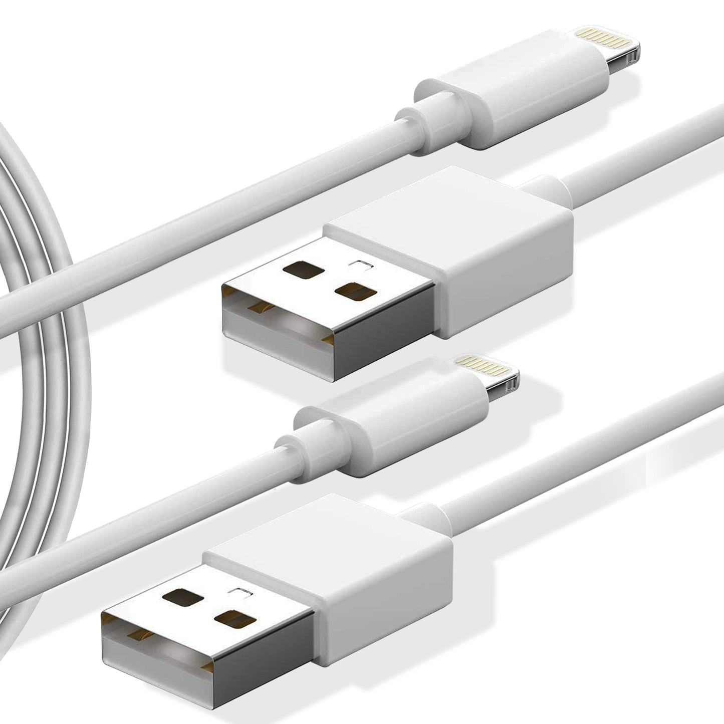 Premium Ladekabel für iPhone 1m/2m – USB-A oder USB-C zu iOS, 1/2/3/5/10 Stück für iPhone 14,13,12,11,X etc. 5 bis iPhone 14, iPad, AirPods & mehr