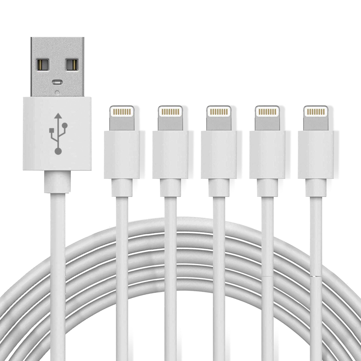 Premium Ladekabel für iPhone 1m/2m – USB-A oder USB-C zu iOS, 1/2/3/5/10 Stück für iPhone 14,13,12,11,X etc. 5 bis iPhone 14, iPad, AirPods & mehr