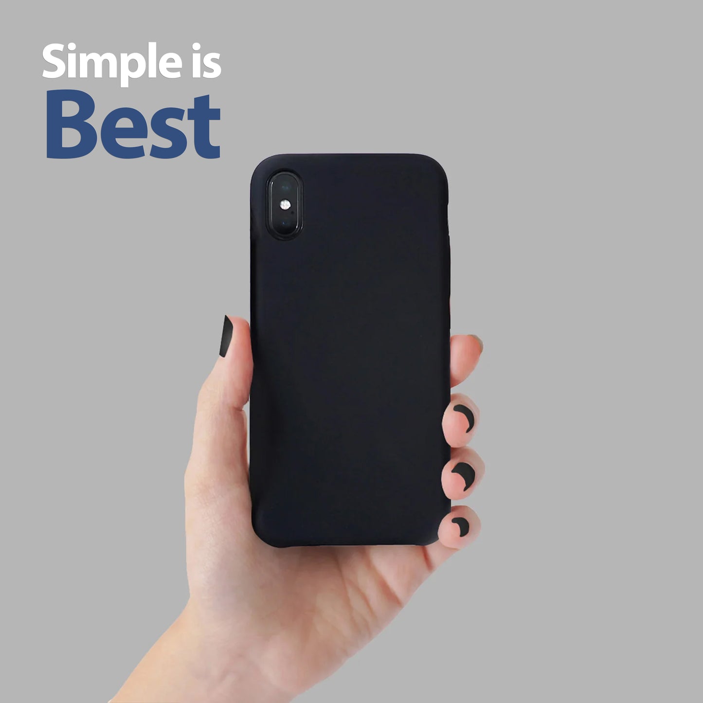 Schwarze iPhone Hülle – Matte Handyhülle, Stoßfestes iPhone Case, Kratzfeste Schutzhülle, Handy Schale mit Displayschutz
