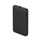Powerbank 5000 mAh mit integriertem USB-C & Lightning Kabel – Zusatzakku mit Statusanzeige und USB-A/USB-C Anschluss