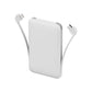 Powerbank 5000 mAh mit integriertem USB-C & Lightning Kabel – Zusatzakku mit Statusanzeige und USB-A/USB-C Anschluss