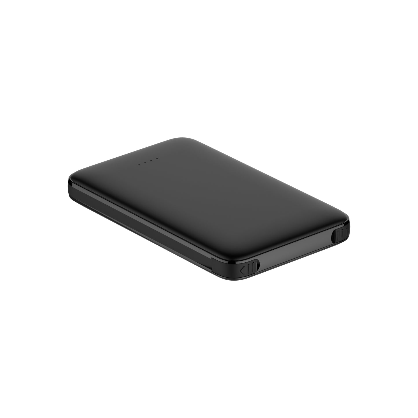 Powerbank 5000 mAh mit integriertem USB-C & Lightning Kabel – Zusatzakku mit Statusanzeige und USB-A/USB-C Anschluss