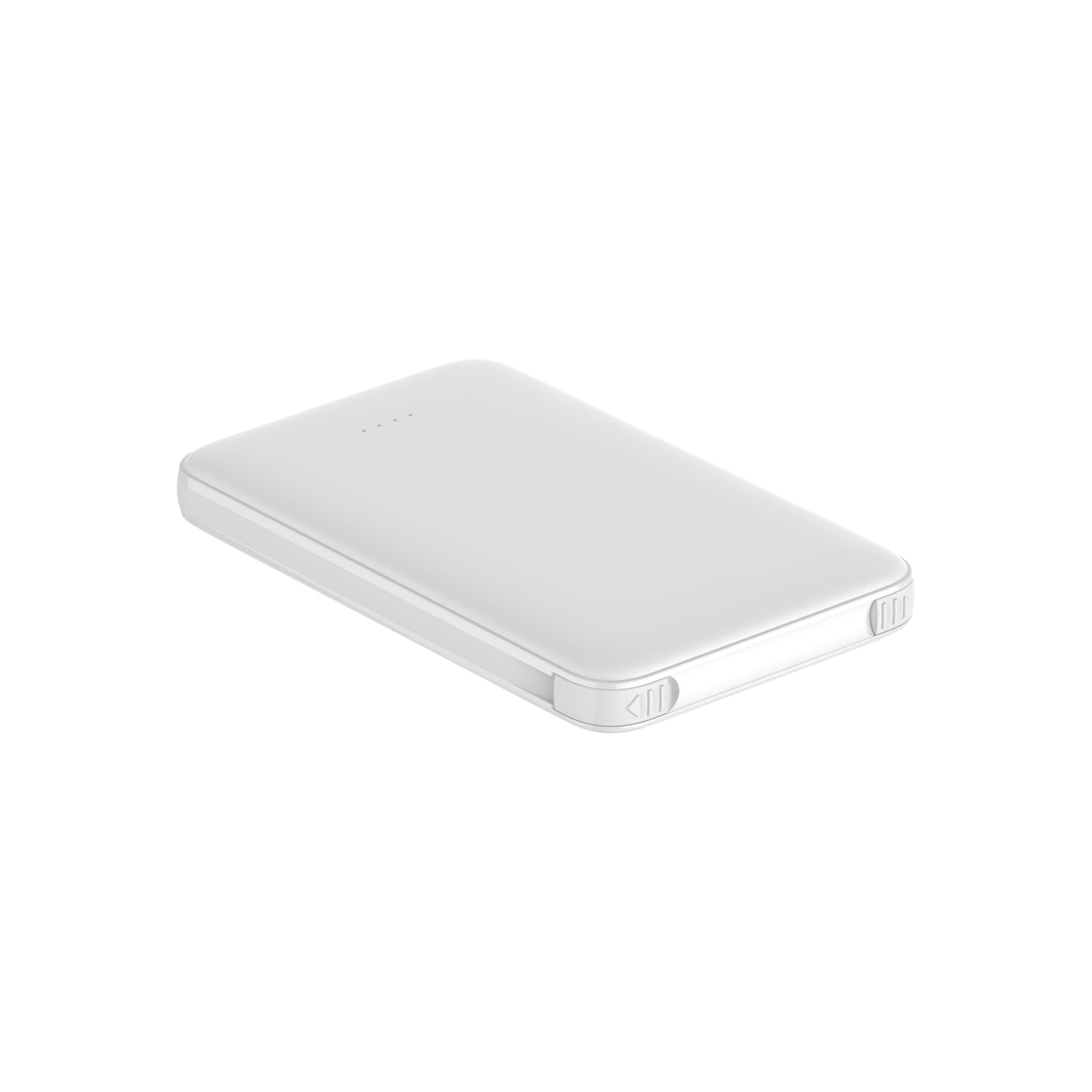 Powerbank 5000 mAh mit integriertem USB-C & Lightning Kabel – Zusatzakku mit Statusanzeige und USB-A/USB-C Anschluss