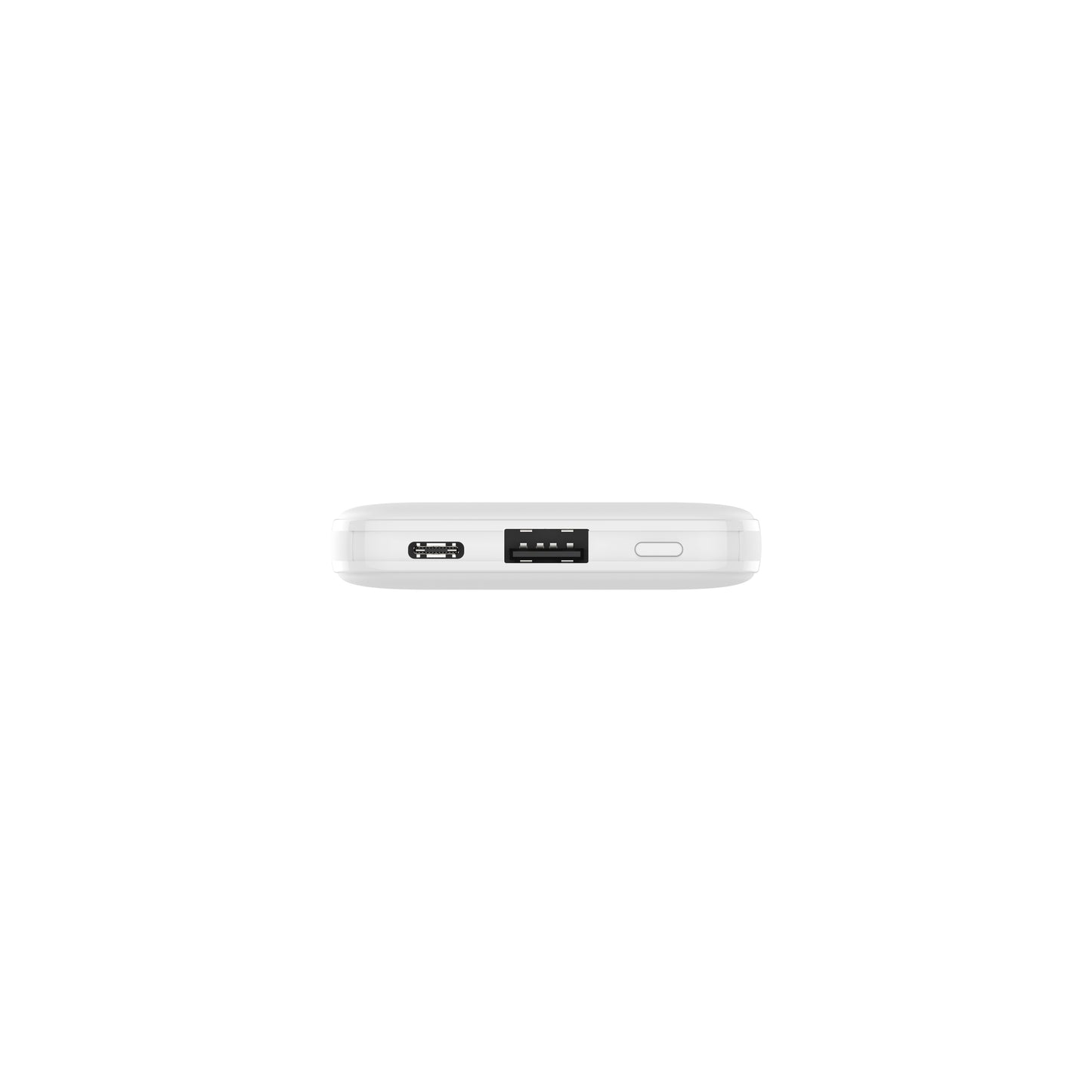Powerbank 5000 mAh mit integriertem USB-C & Lightning Kabel – Zusatzakku mit Statusanzeige und USB-A/USB-C Anschluss