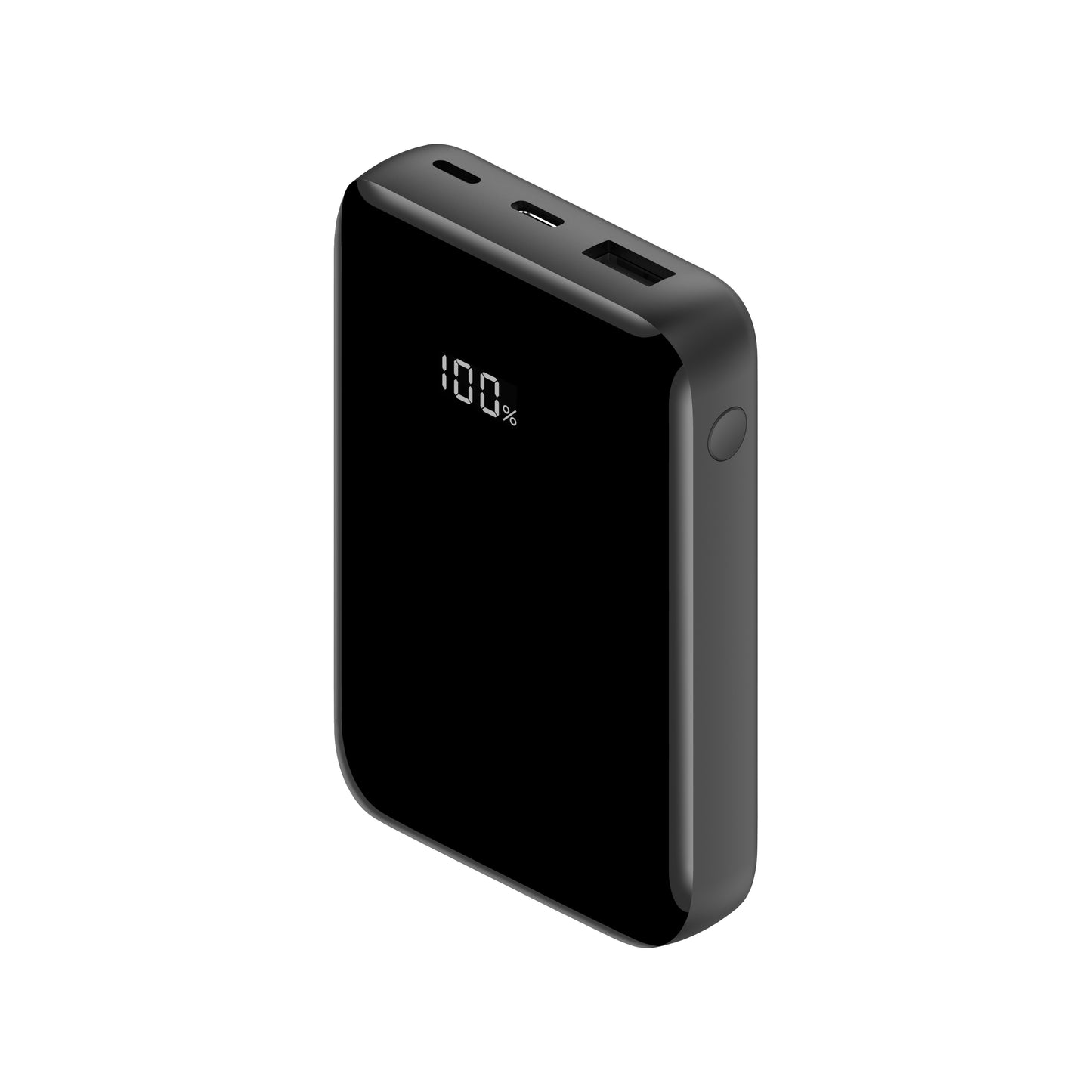 Powerbank 10.000 mAh mit Display – Kompakt, USB-C, USB-A & Lightning, Schnellladefunktion