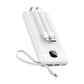 Powerbank 20.000 mAh mit integriertem USB-C-, USB-A- & Lightning-Kabel – Externer Akku mit Display und Schnellladefunktion