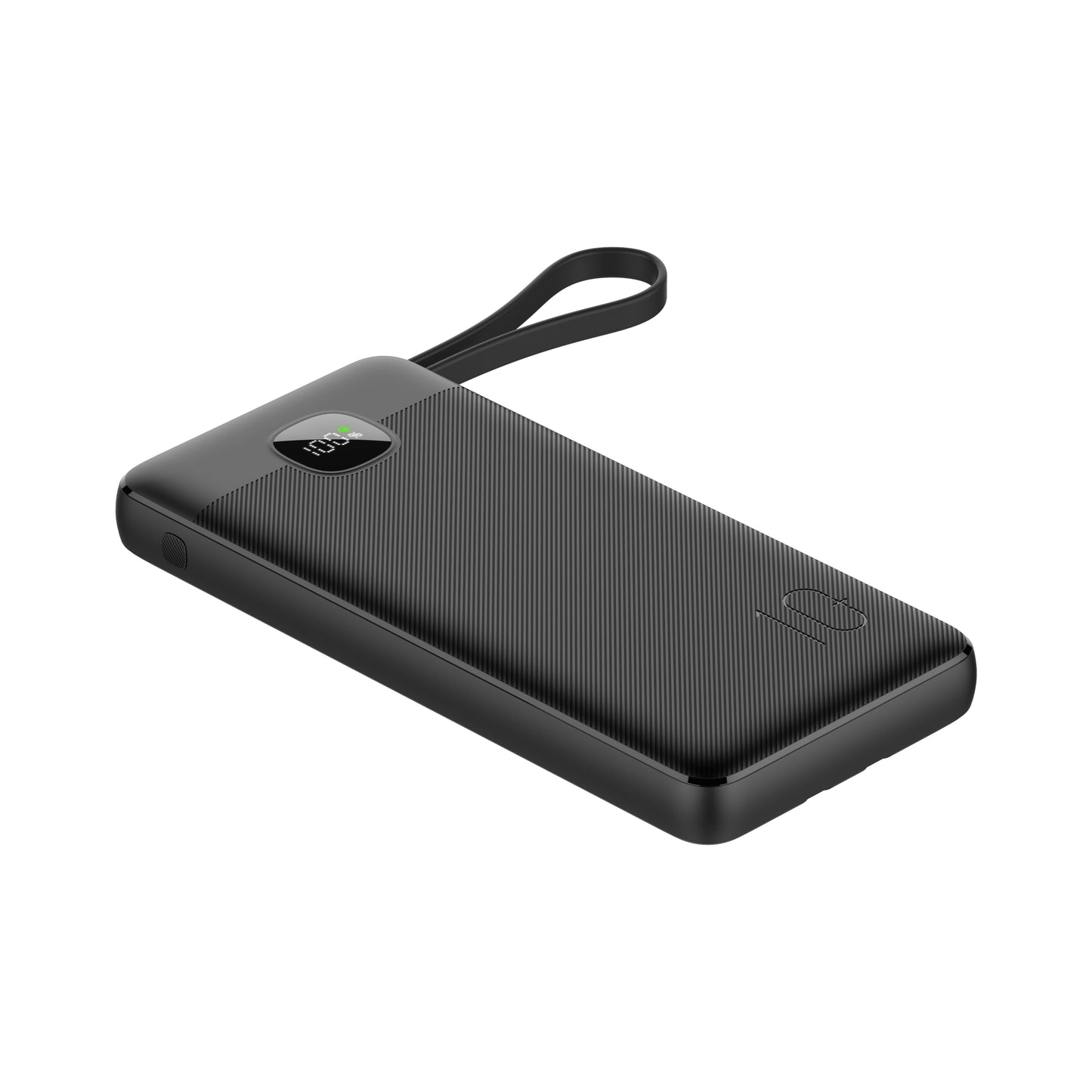 Powerbank 20.000 mAh mit integriertem USB-C-, USB-A- & Lightning-Kabel – Externer Akku mit Display und Schnellladefunktion