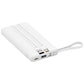 Powerbank 20.000 mAh mit integriertem USB-C-, USB-A- & Lightning-Kabel – Externer Akku mit Display und Schnellladefunktion