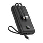 Powerbank 20.000 mAh mit integriertem USB-C-, USB-A- & Lightning-Kabel – Externer Akku mit Display und Schnellladefunktion