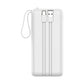 Powerbank 20.000 mAh mit integriertem USB-C-, USB-A- & Lightning-Kabel – Externer Akku mit Display und Schnellladefunktion