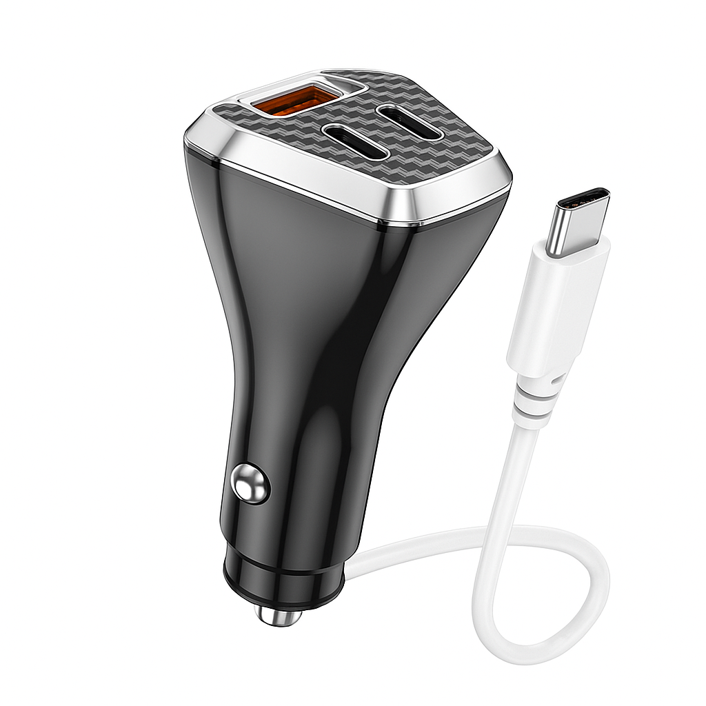 KFZ-Ladegerät Schnellladegerät 88,5 W – 2× USB-C + 1× USB-A