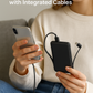 Powerbank 5000 mAh mit integriertem USB-C & Lightning Kabel – Zusatzakku mit Statusanzeige und USB-A/USB-C Anschluss