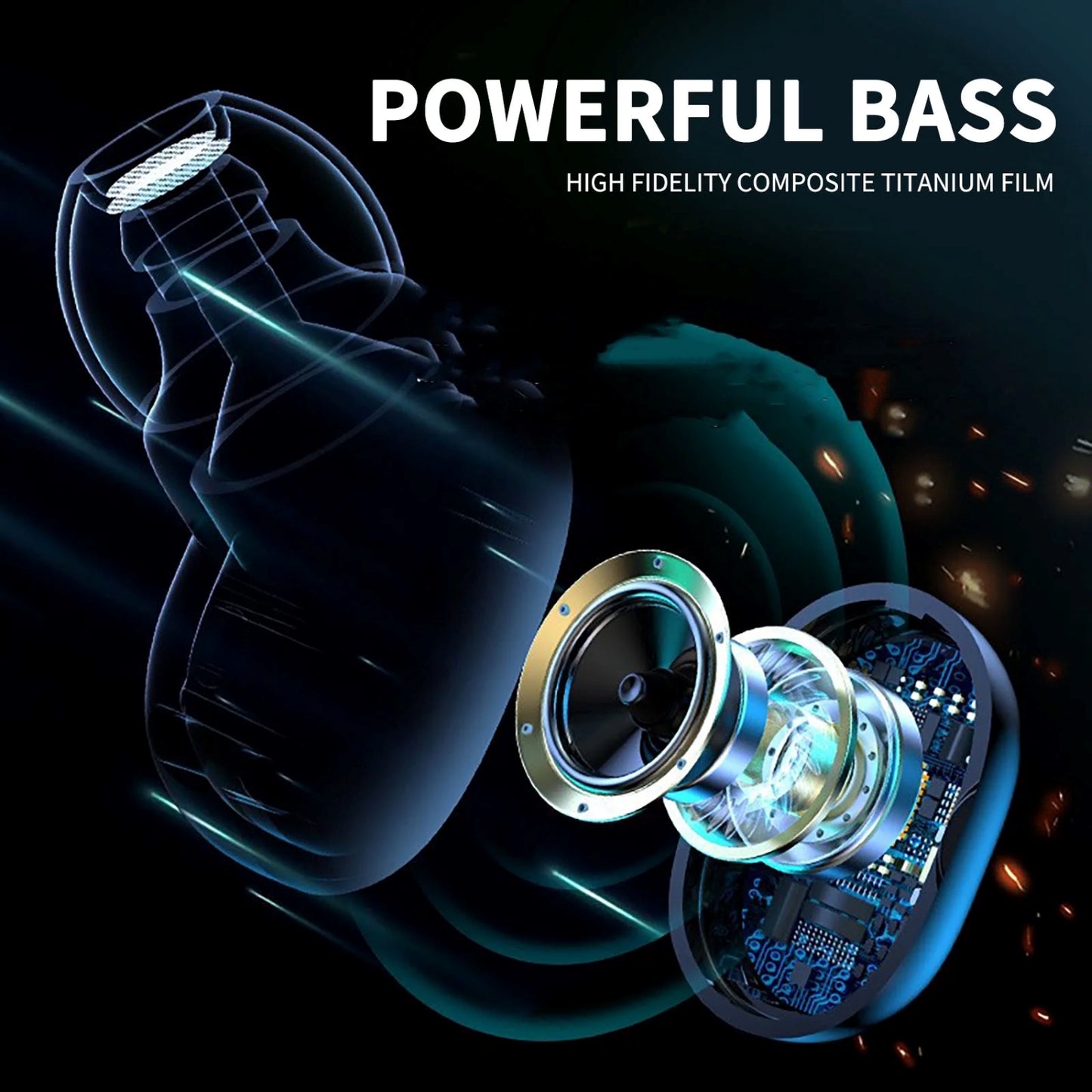 h24z E30 Bluetooth 5.3 Kopfhörer In-Ear – Kabellos TWS mit Dual-HD-Mikrofon, Geräuschunterdrückung, 13mm Treiber, 24h Akku, USB-C Schnellladung, IPX5 Wasserdicht, LED-Anzeige, Touch Steuerung, Kompatibel mit iPhone, Samsung, Xiaomi