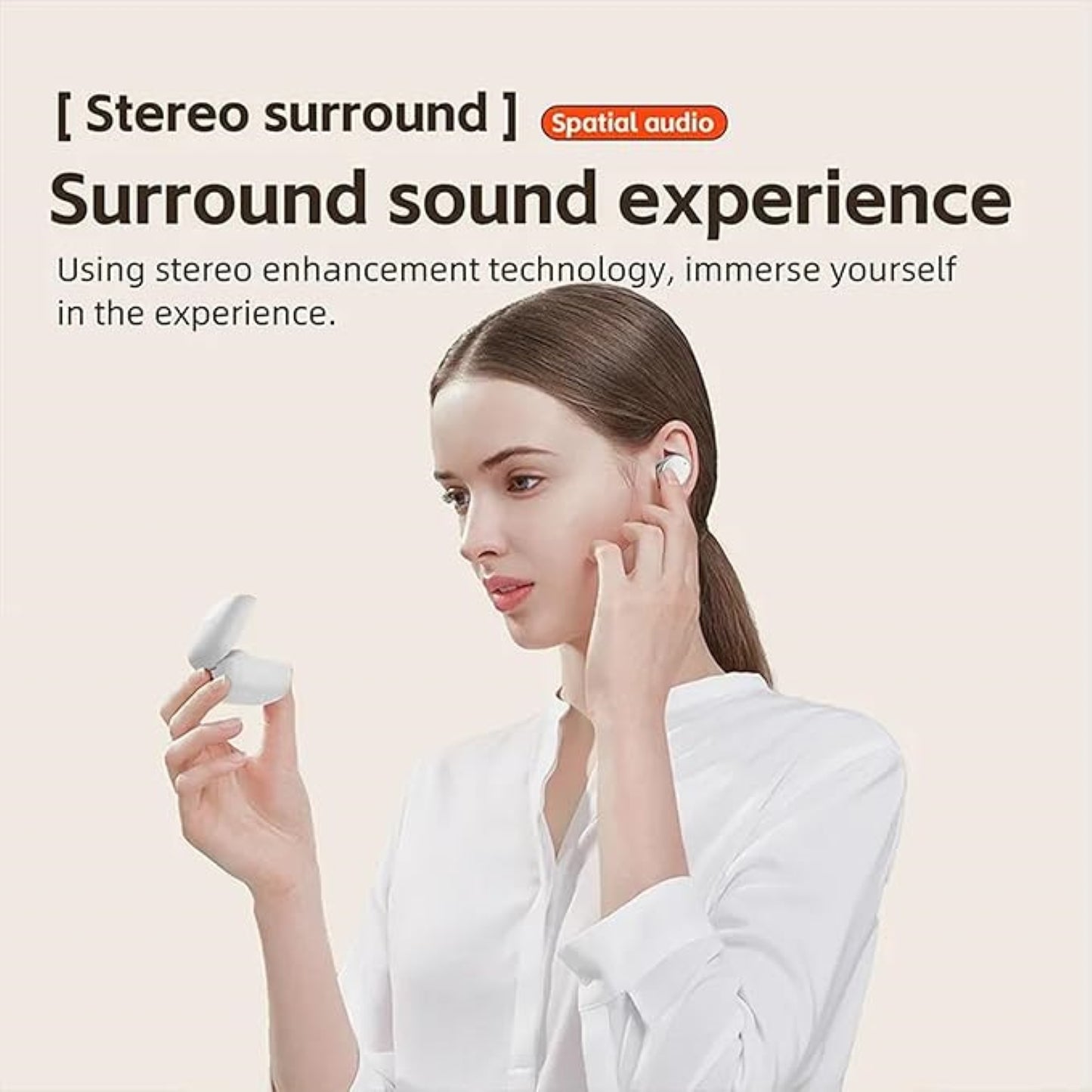 h24z E30 Bluetooth 5.3 Kopfhörer In-Ear – Kabellos TWS mit Dual-HD-Mikrofon, Geräuschunterdrückung, 13mm Treiber, 24h Akku, USB-C Schnellladung, IPX5 Wasserdicht, LED-Anzeige, Touch Steuerung, Kompatibel mit iPhone, Samsung, Xiaomi
