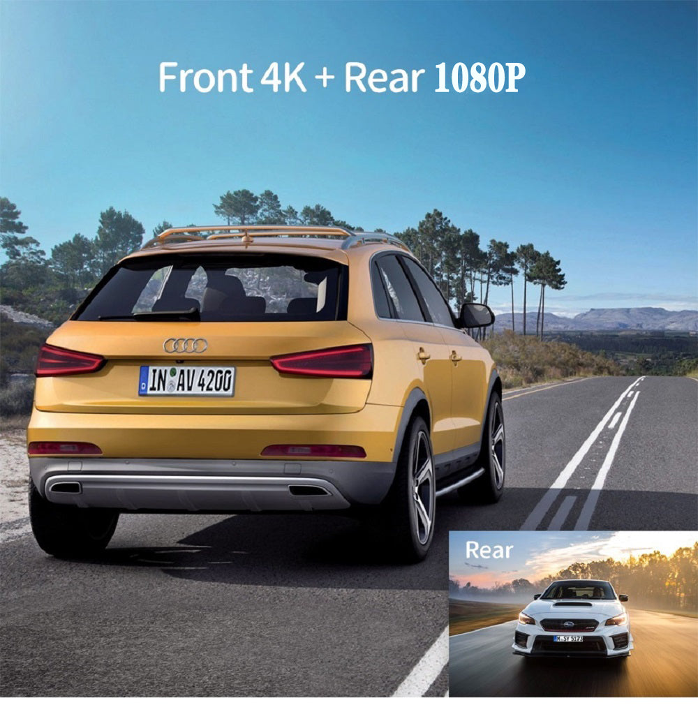 Dashcam 4K Ultra HD mit Nachtsicht, WiFi & GPS – Auto Kamera mit Weitwinkel