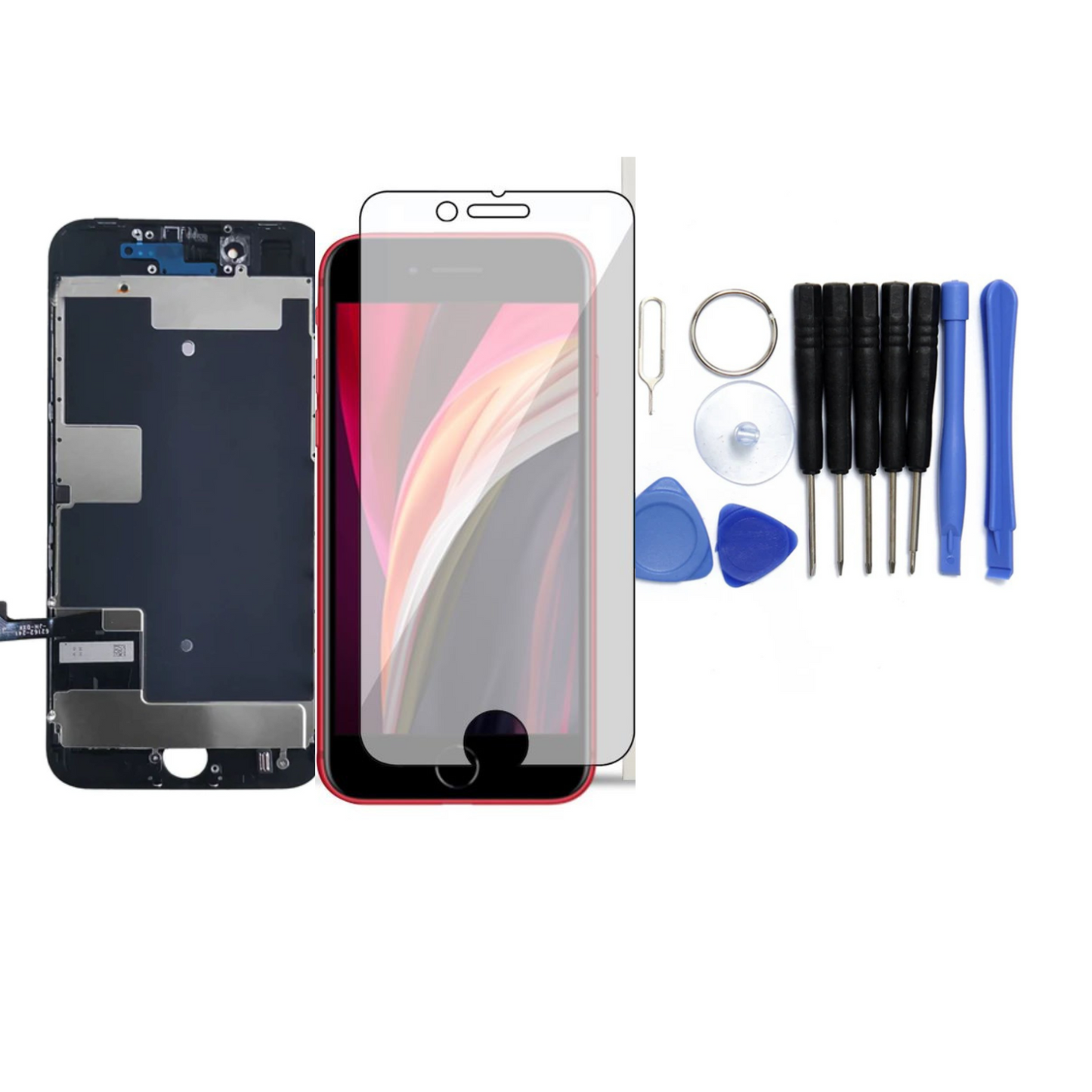 Display für iPhone Ersatzdisplay, Ersatzbildschirm mit 3D Touch, Digitizer & Rahmen – LCD/OLED Display für iPhone   für  16, 15, 14, 13, 12, 11, Pro & Pro Max, optional mit Werkzeugset
