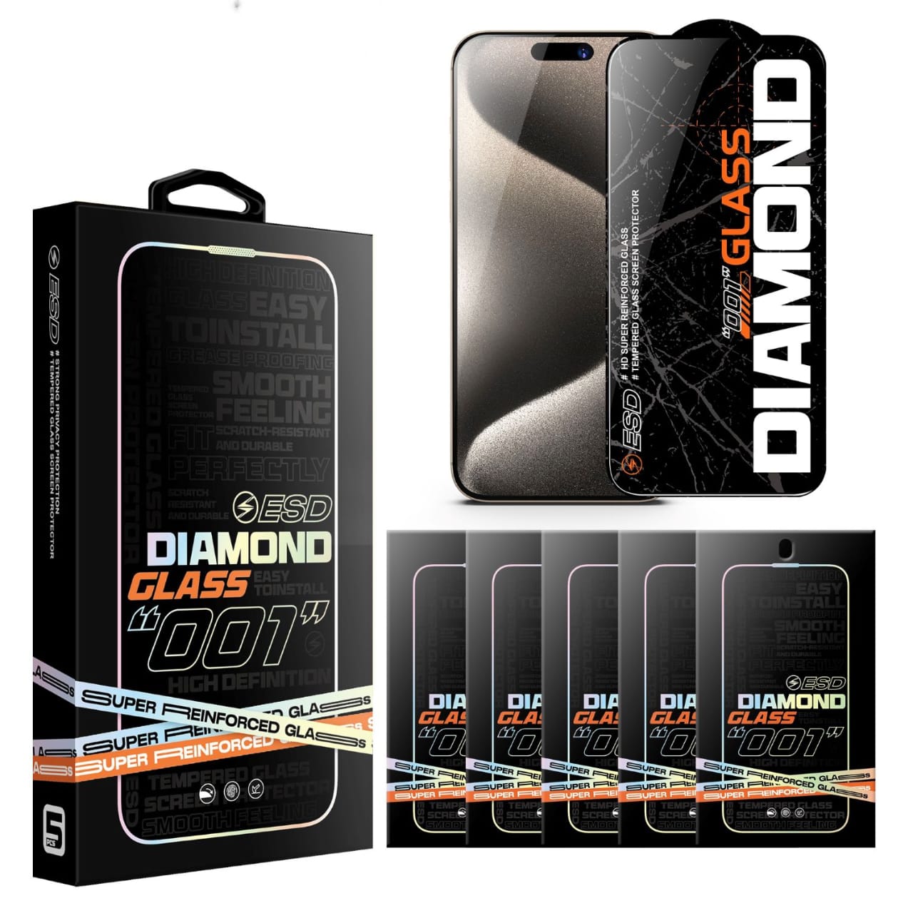 Panzerglas iPhone – 9H Gehärtet, Ultra-Kratzfest, 3D Curved, Vollständiger Displayschutz, Touch Empfindlich, Einfache Installation – Kompatibel mit iPhone 16, 15, 14, 13, 12, 11, Pro, Pro Max