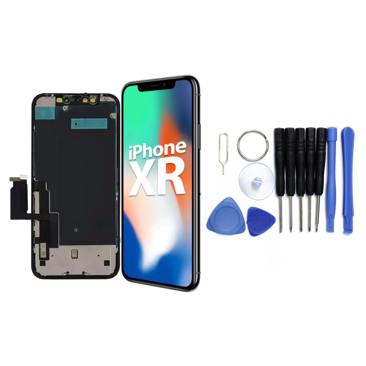 Display für iPhone Ersatzdisplay, Ersatzbildschirm mit 3D Touch, Digitizer & Rahmen – LCD/OLED Display für iPhone   für  16, 15, 14, 13, 12, 11, Pro & Pro Max, optional mit Werkzeugset