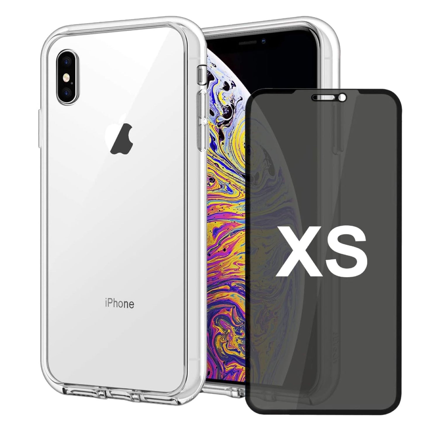 Hülle für iPhone Handyhülle Transparent, durchsichtig Schutzhülle, iPhone Clear Case, Stoßfest, Kratzfest mit Displayschutz