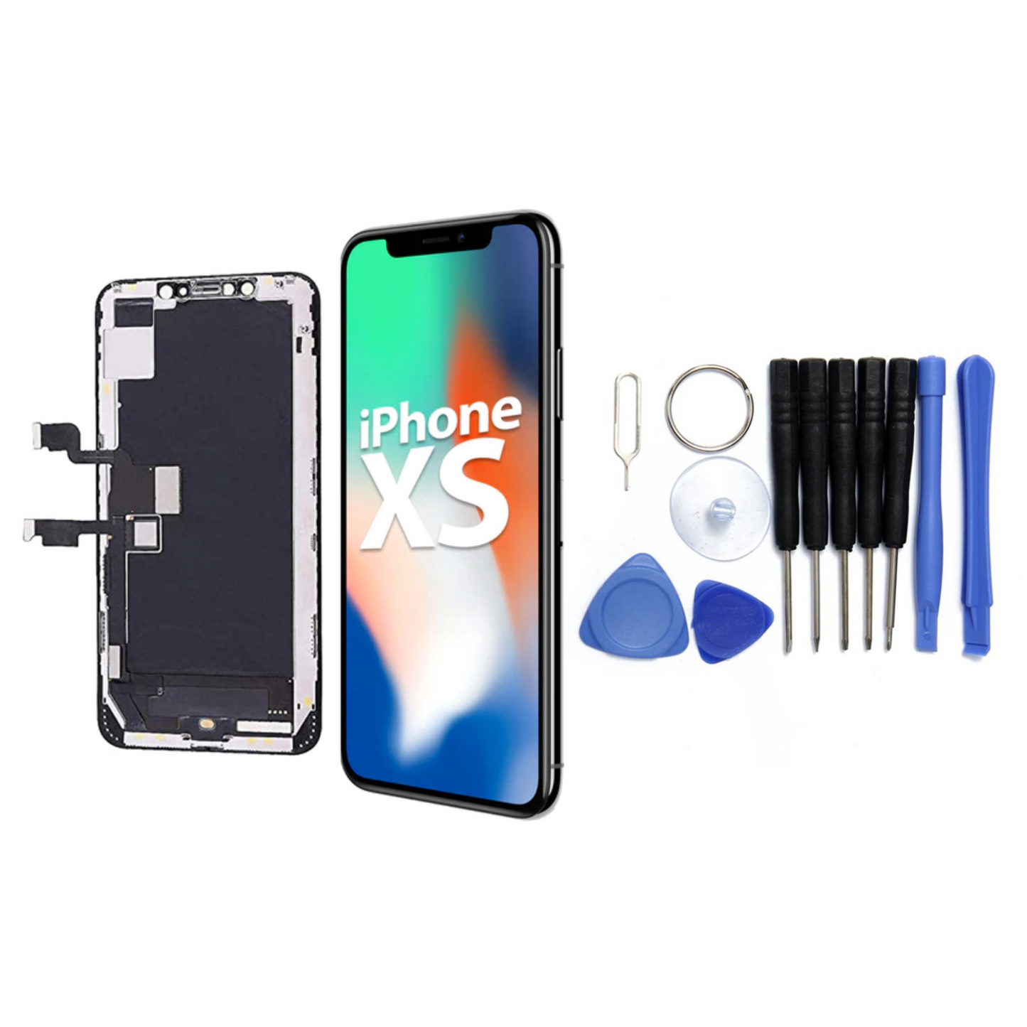 Display für iPhone Ersatzdisplay, Ersatzbildschirm mit 3D Touch, Digitizer & Rahmen – LCD/OLED Display für iPhone   für  16, 15, 14, 13, 12, 11, Pro & Pro Max, optional mit Werkzeugset