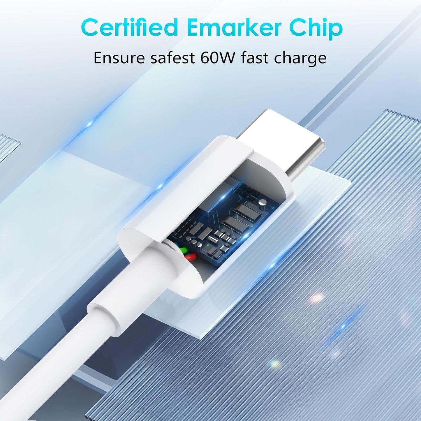 USB-C Schnellladekabel 1m/2m – Power Delivery, USB-A oder Typ-C zu Typ-C, 1/2/3/5/10 Stück für Samsung, iPhone, iPad, MacBook, Android & mehr