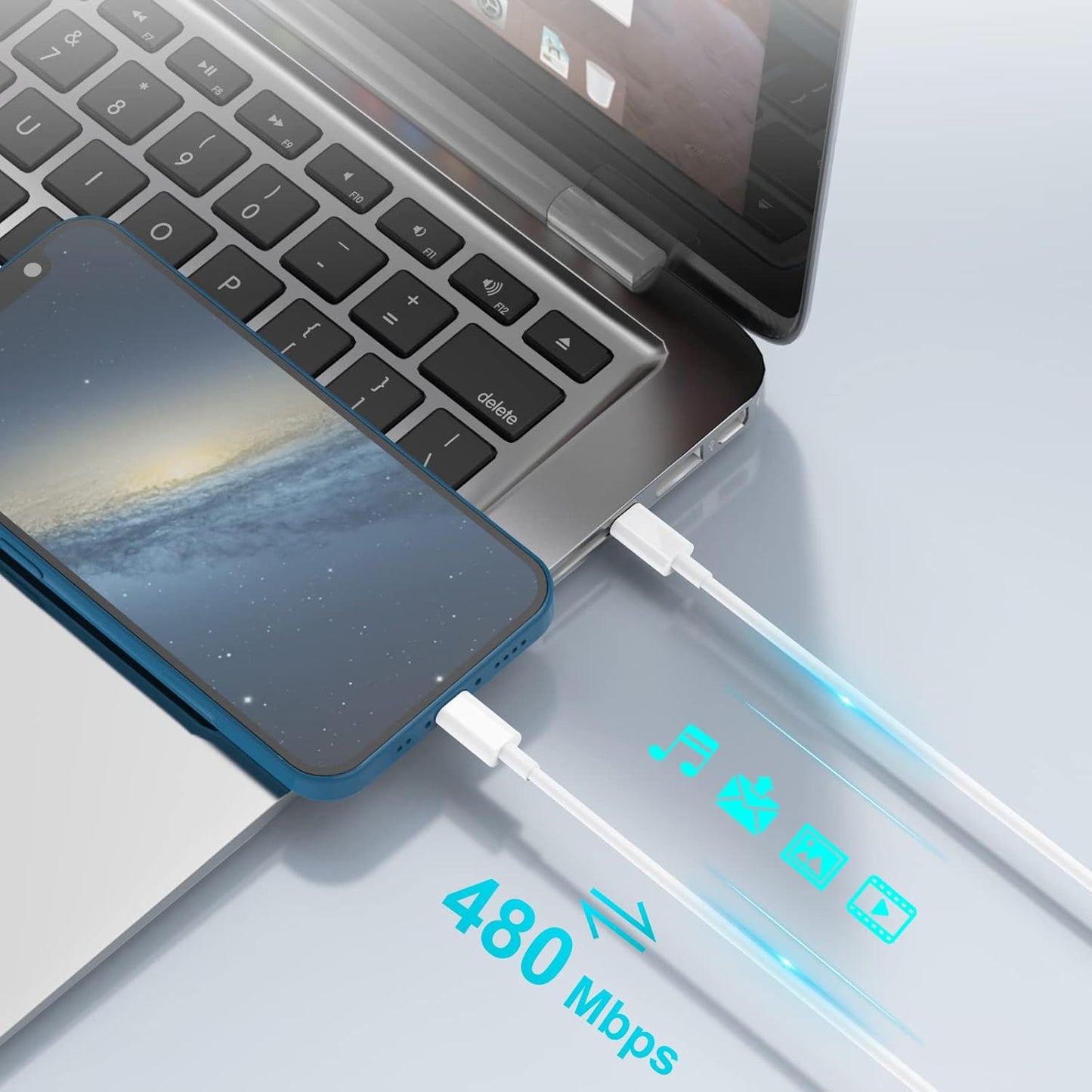 USB-C Schnellladekabel 1m/2m – Power Delivery, USB-A oder Typ-C zu Typ-C, 1/2/3/5/10 Stück für Samsung, iPhone, iPad, MacBook, Android & mehr