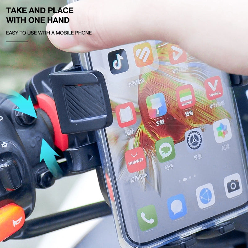 Fahrrad & Motorrad Handyhalterung für Smartphone Halter für Lenker – kompatibel mit iPhone, Samsung, Huawei & mehr