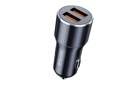 Doppel-USB-Autoladegerät – Schnellladegerät fürs Auto mit 2 USB-Anschlüssen – Kompatibel mit iPhone, Samsung, Android & mehr