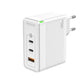 USB C Ladegerät, 100W 3-Port USBC+A Stecker Mehrfach Ladegerät mit PD+QC