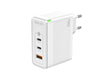 USB C Ladegerät, 100W 3-Port USBC+A Stecker Mehrfach Ladegerät mit PD+QC