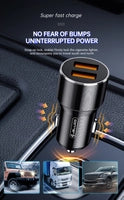 Doppel-USB-Autoladegerät – Schnellladegerät fürs Auto mit 2 USB-Anschlüssen – Kompatibel mit iPhone, Samsung, Android & mehr